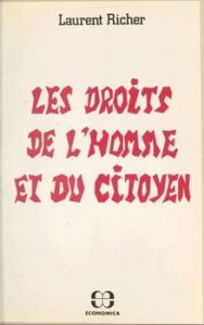 Couverture Les Droits de l'Homme et du Citoyen, Laurent Richer, 1982